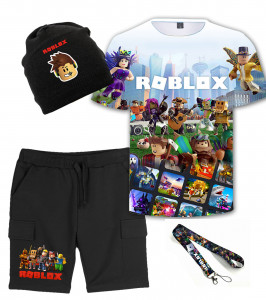 Set Roblox - Tričko, čepka, kraťasy a klíčenka