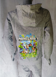 Tepláková souprava na zip Minecraft III Gray
