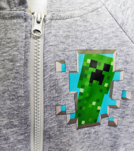 Tepláková souprava na zip Minecraft III Gray