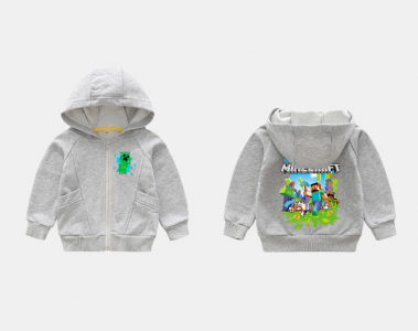 Tepláková souprava na zip Minecraft III Gray