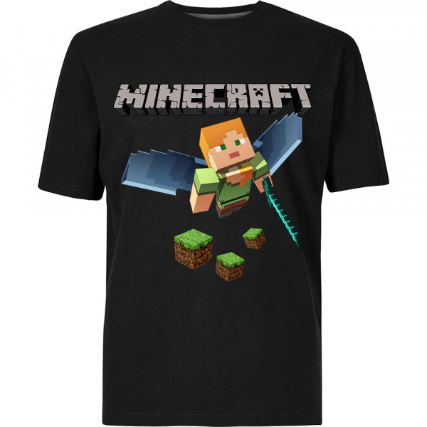 T-shirt Fly Minecraft cotton