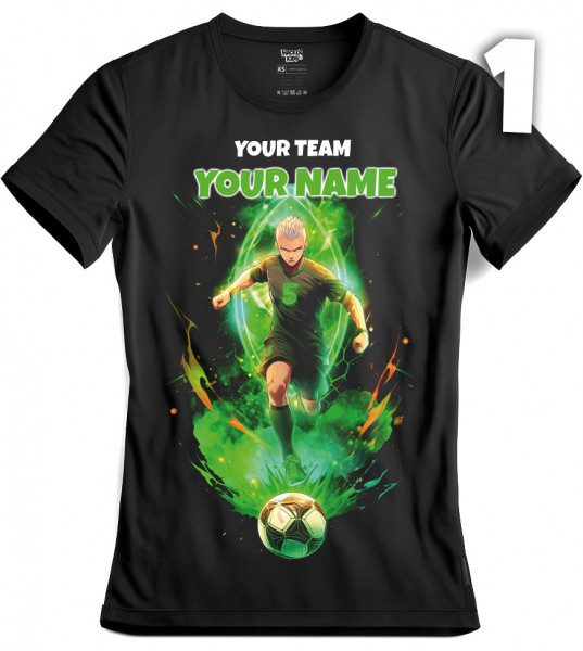 T-shirt Anime Football with your own name