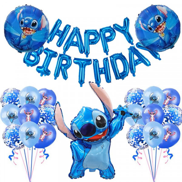 34x Birthday inflatable balloons Lilo and Stitch