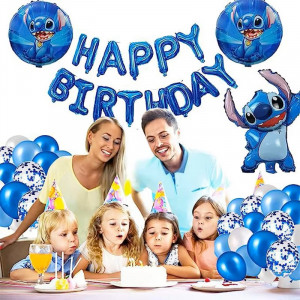 34x Birthday inflatable balloons Lilo and Stitch