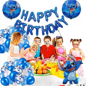 34x Birthday inflatable balloons Lilo and Stitch