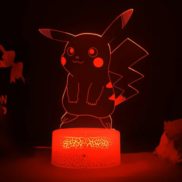 3D LED lampička Pikachu