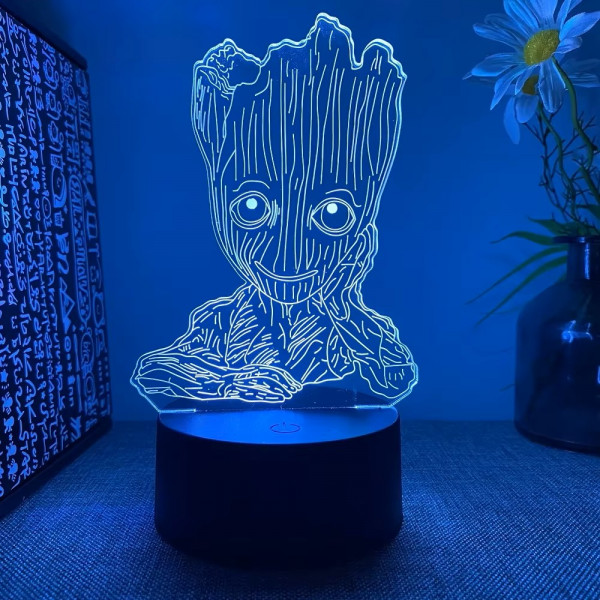 3D LED lampička Groot