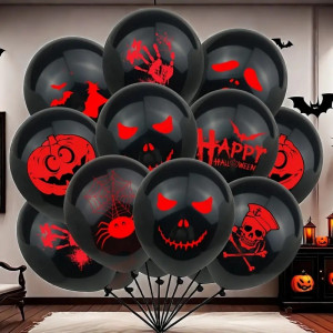 10pcs Halloween black inflatable balloons